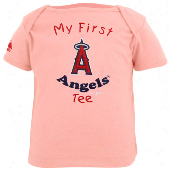 Majestic Los Angeles Angels Of Anaheim Infant Girls Pink My First Tee T-shirt