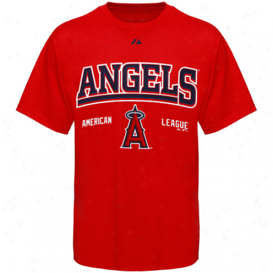 Majestic Los Angeles Angels Of Anaheim Red Built Legacy T-shirt