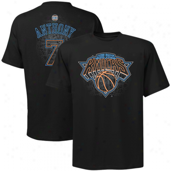 Majestic N3w York Knicks Carmelo Anthony Energized T-shirt  -Black