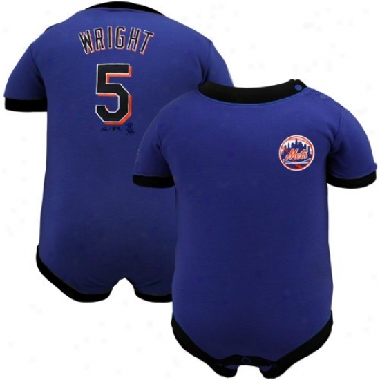 Majestic New York Mets #5 David Wright Infant Royal Blue Player Creeper