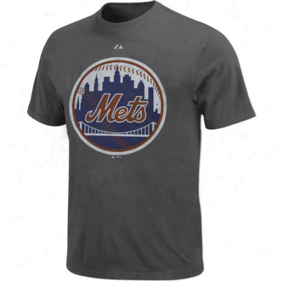 Majestic New York Mets Charcoal Ballyard Legends Heathered T-shirt