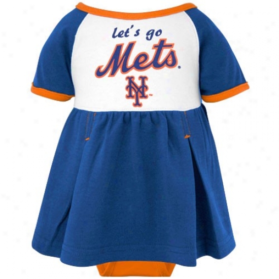 Majestic New York Mets Infant Girls Tru-color Creeper Adjust