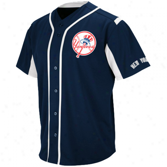 Majestic New York Yankees Wind-up Jersey - Ships Blue