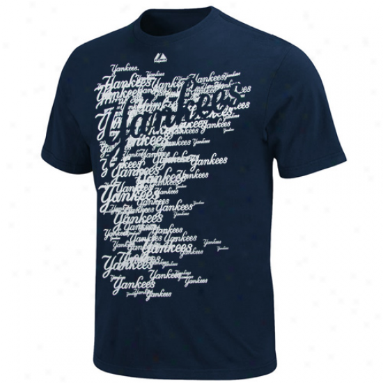 Majestic New York Yqnkees Youth Shock Factor T-shirt - Navy Blue