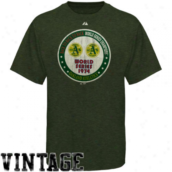 Majestic Oakland Athletics Training Up Hdthered T-shirt - Green