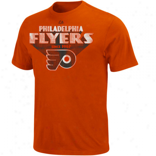 Majestic Philad3lphia Flyers Amazing Great T-shirt - Orange