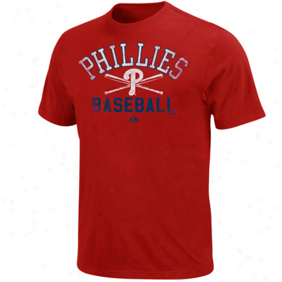 Majestic Philadelphia Phillies Athletic City Modern Fit T-shirt - Red