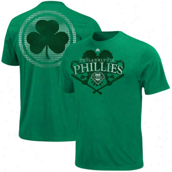 Majestic Piladelphia Phillies Celtic Overtake T-shirt - Green