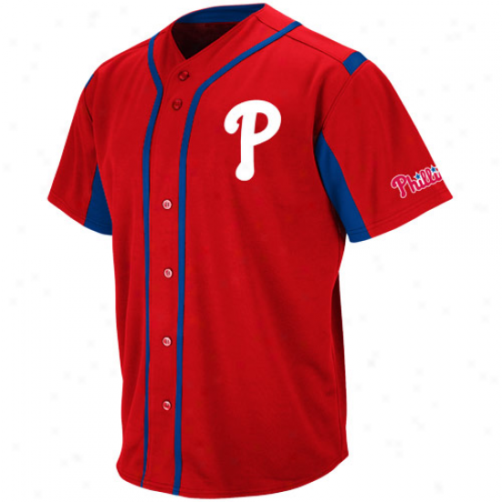 Majestic Philadelphia Phillies Youth Wind-up Jersey - Red