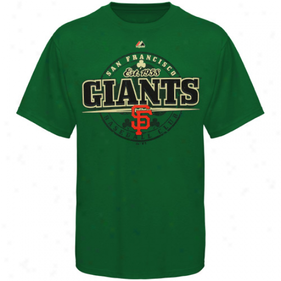 Majestic San Francisco Giants Luck Of Ours T-shir5 - Green