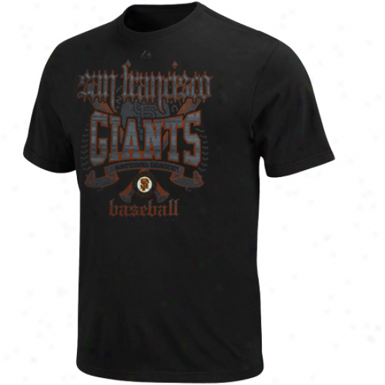 Majestic San Francisco Giants Youth Fueled By Pride T-shirt - Black