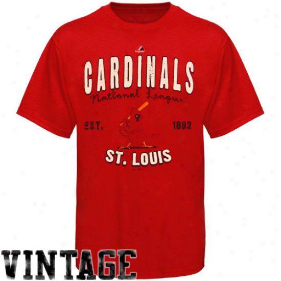 Majestic St. Louis Cardinals Cooperstown Barney T-shirt - Cardinal Red