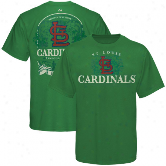 Majestic St. Louis Cardinals Kelly Green Luck Label T-shirt