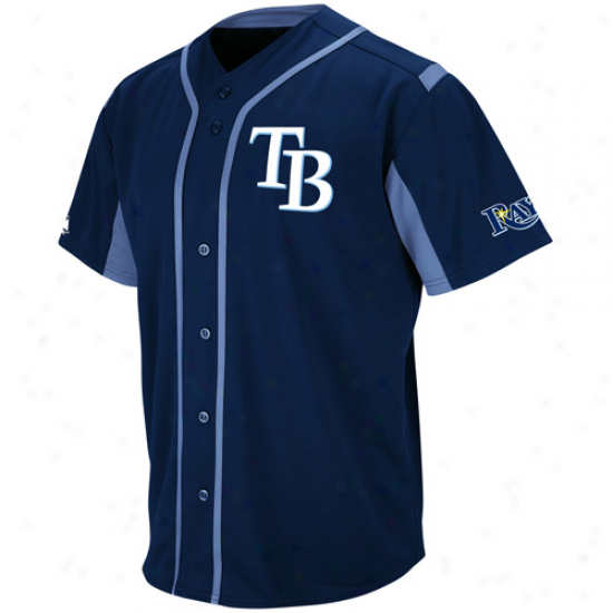 Majestic Tampa Bay Rays Wind-up Jersey - Navy Blue