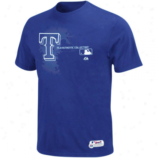 Majestic Texas Rangers Authenntic Collection Change Up T-shirt - Magnificent Blue