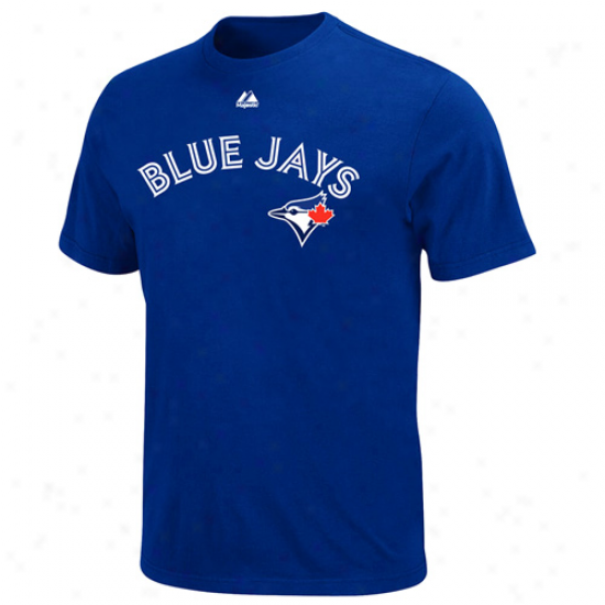 Majestic Toronto Blue Jays Official Wordmark T-shirt - Royal Blue