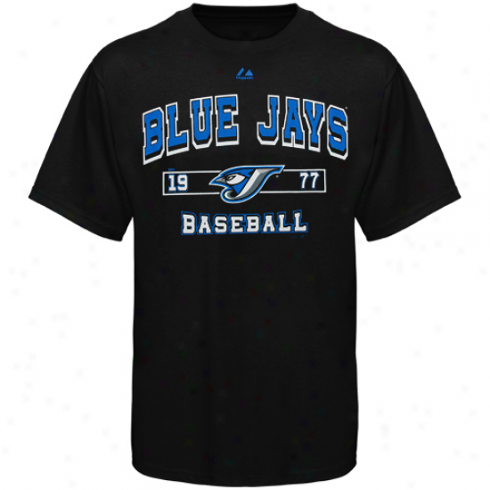 Majestic Torojto Blue Jays Past Time Original T-shirt - Black