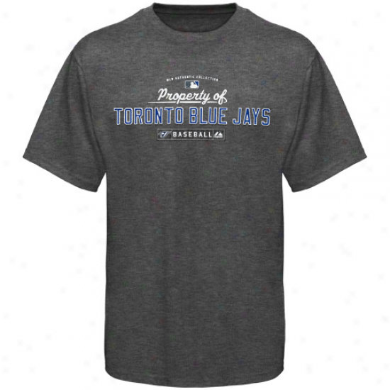 Majestic Toronto Blue Jays Youth Charcoal Heather Property Of T-shirt