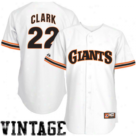 MajesticW ill Clark San Francisco Giants Replica Throwback Jersey - White