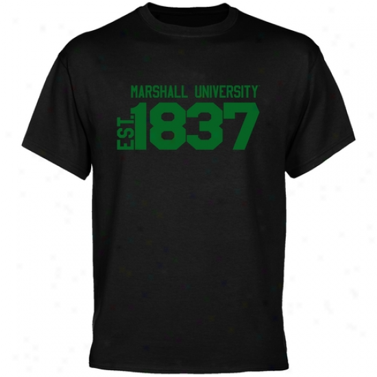 Marshall Thundering Herd Black Est. Date T-shirt