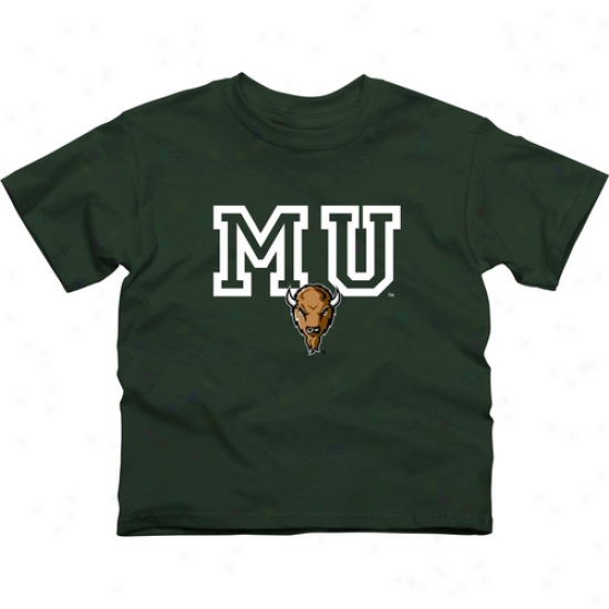 Marshall Thundering Herd Yluth Wordmark Logo T-shirt - Green