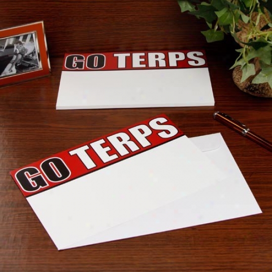 Maryland Terrapins 20-pack Team Slogan Stationery