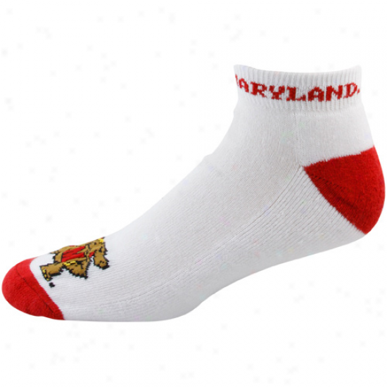 Maryland Terrapins White-red Big Logo Ankle Socks