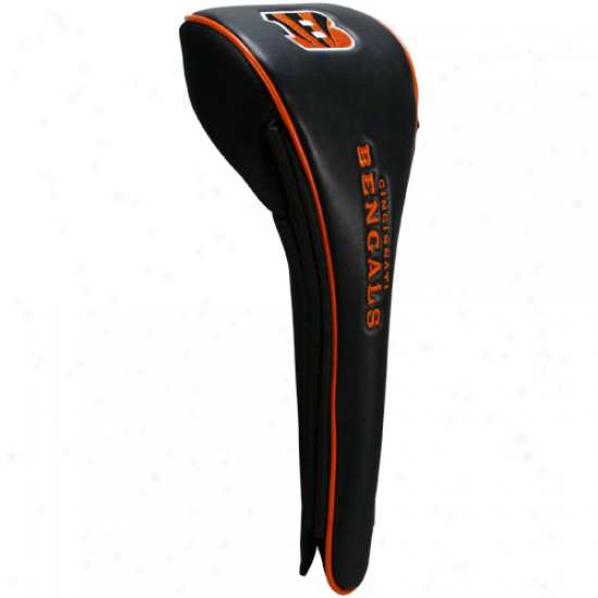 Mcarthur Cincinnati Bengals Black Magnetic Golf Club Headcover