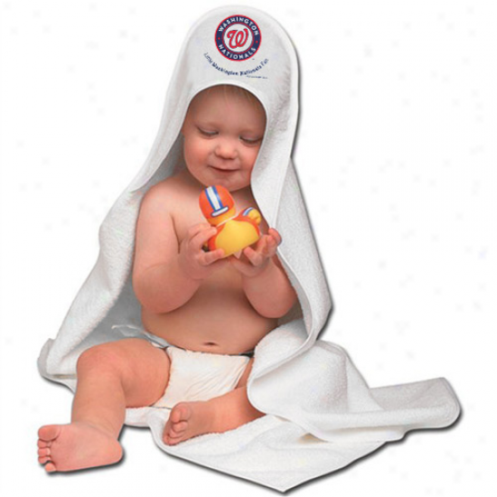 Mcarthur Washington Nationals Hooded Baby Towel - White