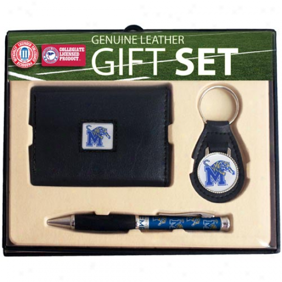 Memphis Tigers Executive Wallet, Key Fob & Pen Gift Set