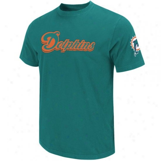 Miami Dolphins Aqua Zone Blitz Applique Premium T-shirt