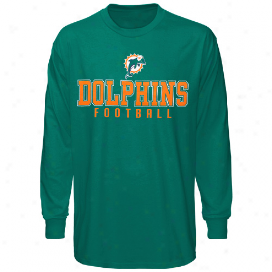 Miami Dolphins Team One Long Sleeve T-shirt - Aqua