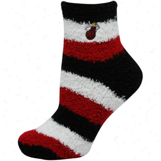 Miami Heat Ladies Tri-color Fuzzy Sleep Socks