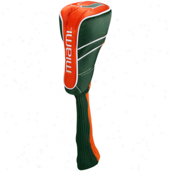 Miami Hurricanes Green-orange Individual Driver Headcover