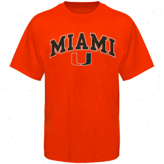 Miami Hurricanes Youth Arched University T-shirt - Orange