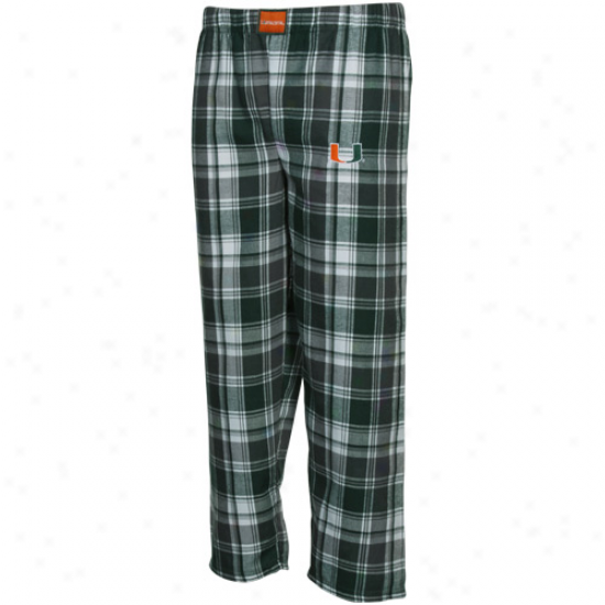 Mimai Hurricanes Youth Green-charcoal Plaid Legend Flannel Pants