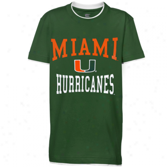 Miami Hurricanes Youth Verdant Double Layer T-shirt