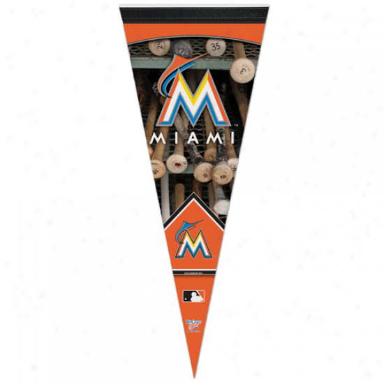 "miami Marlins 12"" X 30"" Premium Pennant -"