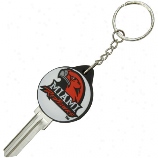 Miami University Rerhawks Logo Key Blank Keychain