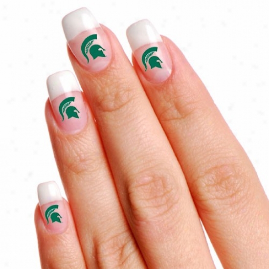 Michigan State Spartans 4-pack Temporary Nail Tattoos