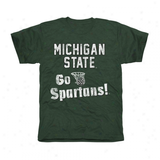 Michigan State Spartans Cheering Section Tri-blend T-shirt - Gren