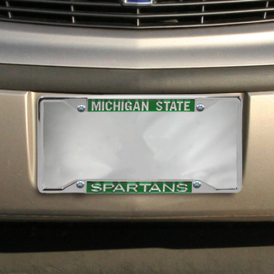 Michigan State Spartans Chrome License Plate Frame-