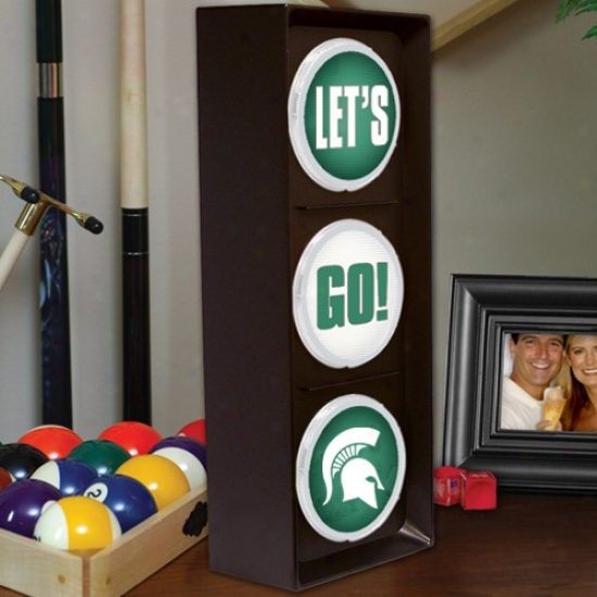 Michigan State Spartans Flashing Let's Go Light