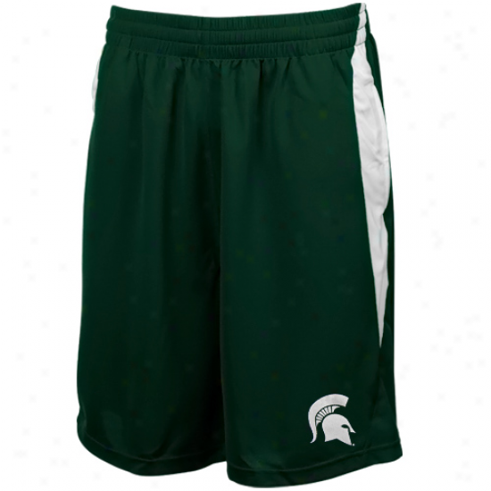 Michigan State Spartans Green Side Block Stunner Mesh Shorts