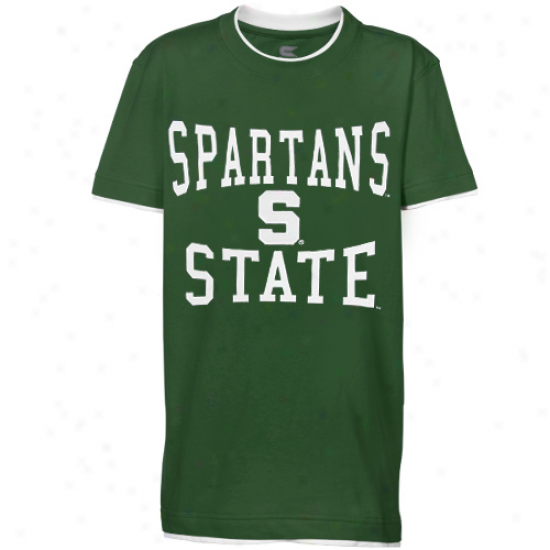 Michigan State Spartans Youth Green Double Layer T-shirt