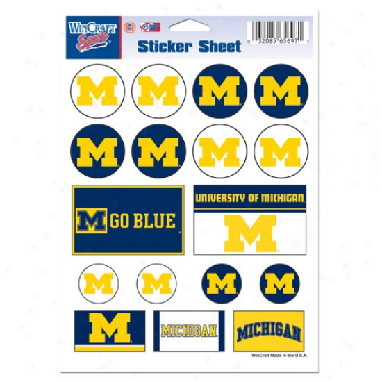 Michigan Wolverines 5'' X 7'' Sticker Sheet