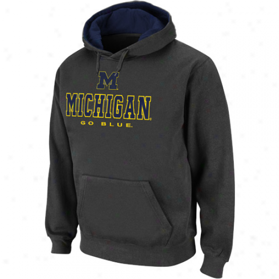 Michigan Wolverines Charcoal Sentinel Pullover Hoodie Sweatshirt