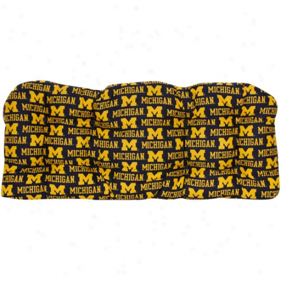 Michigan Wolverines Outdoor Loveseat Cushion