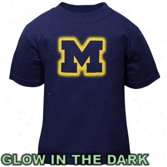 Michigan Wolverines Toddler Glowgo T-shirt - Navy Blue