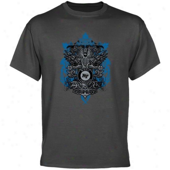 Mean Tennessee State Blue Raiders Charcoal Escutcheon Of Arms T-shirt